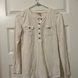 Cream Long Sleeve Mossimo Shirt